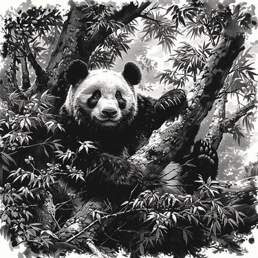 Black and White Panda canvas